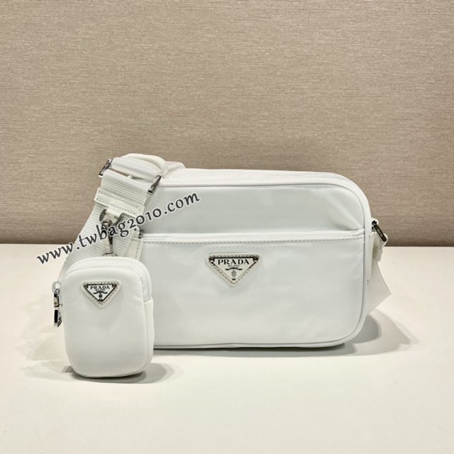 Prada專櫃新款三合一矩形單肩包 1BC167 普拉達三合一男女款尼龍布肩背斜挎包 csp1455